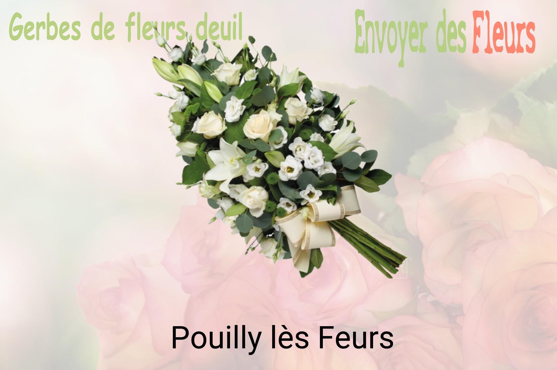Gerbe de fleurs de deuil livrée à Pouilly-lès-Feurs